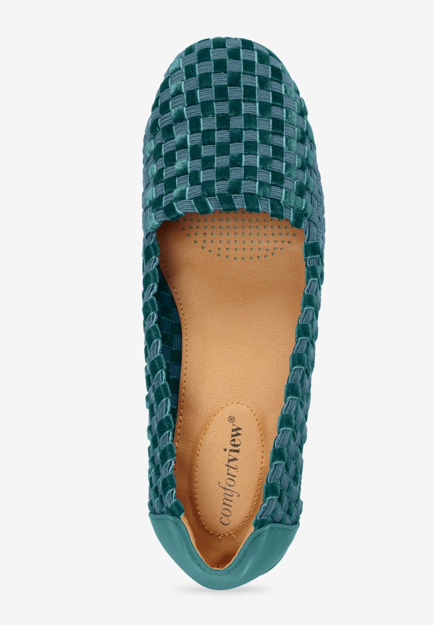 The Bethany Stretch Woven Slip On Flat, Alternate, color, DARK HUNTER