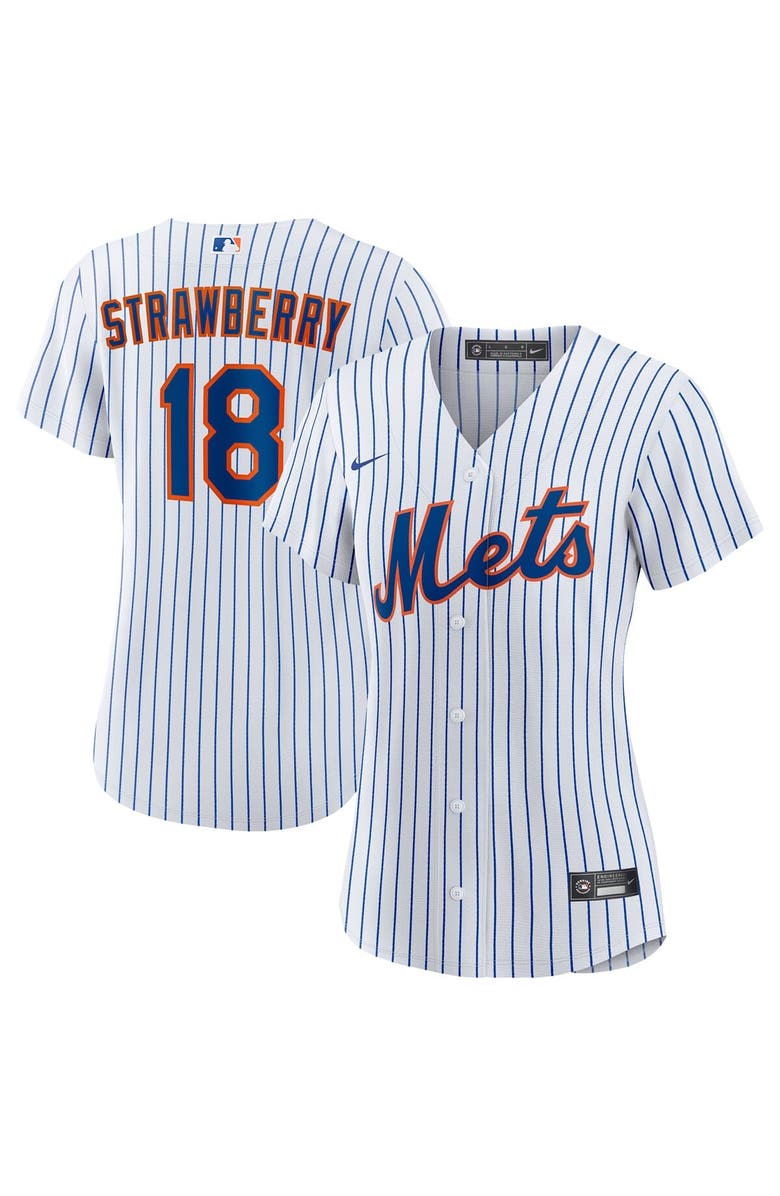 Nike Women's Nike Darryl Strawberry White New York Mets Home Replica Player Jersey, Main, color, White