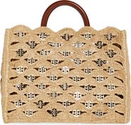 Rabanne Raffia Disc Tote
