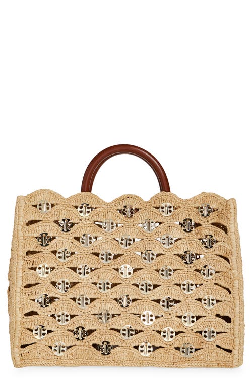 Rabanne Raffia Disc Tote