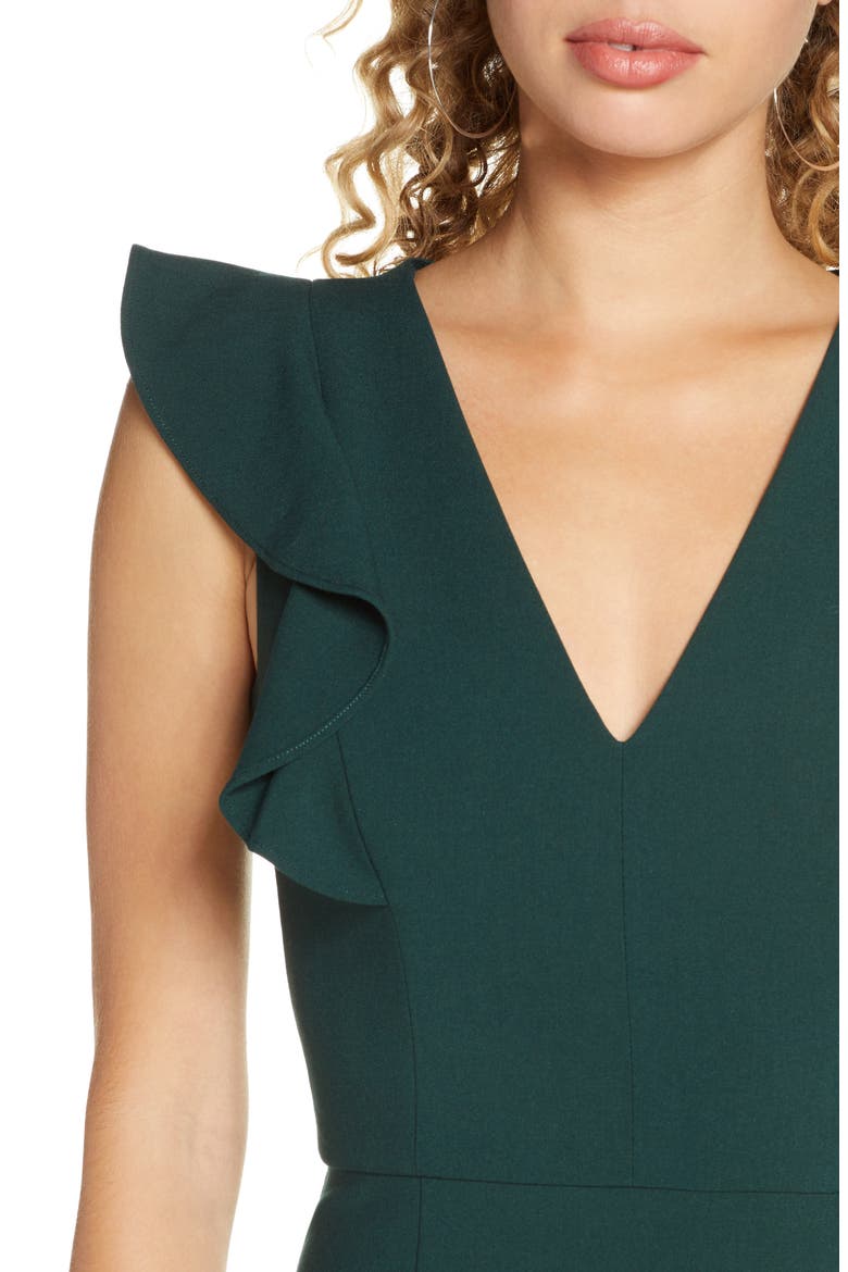 Whisper Ruffle Minidress, Alternate, color, BAYOU GREEN
