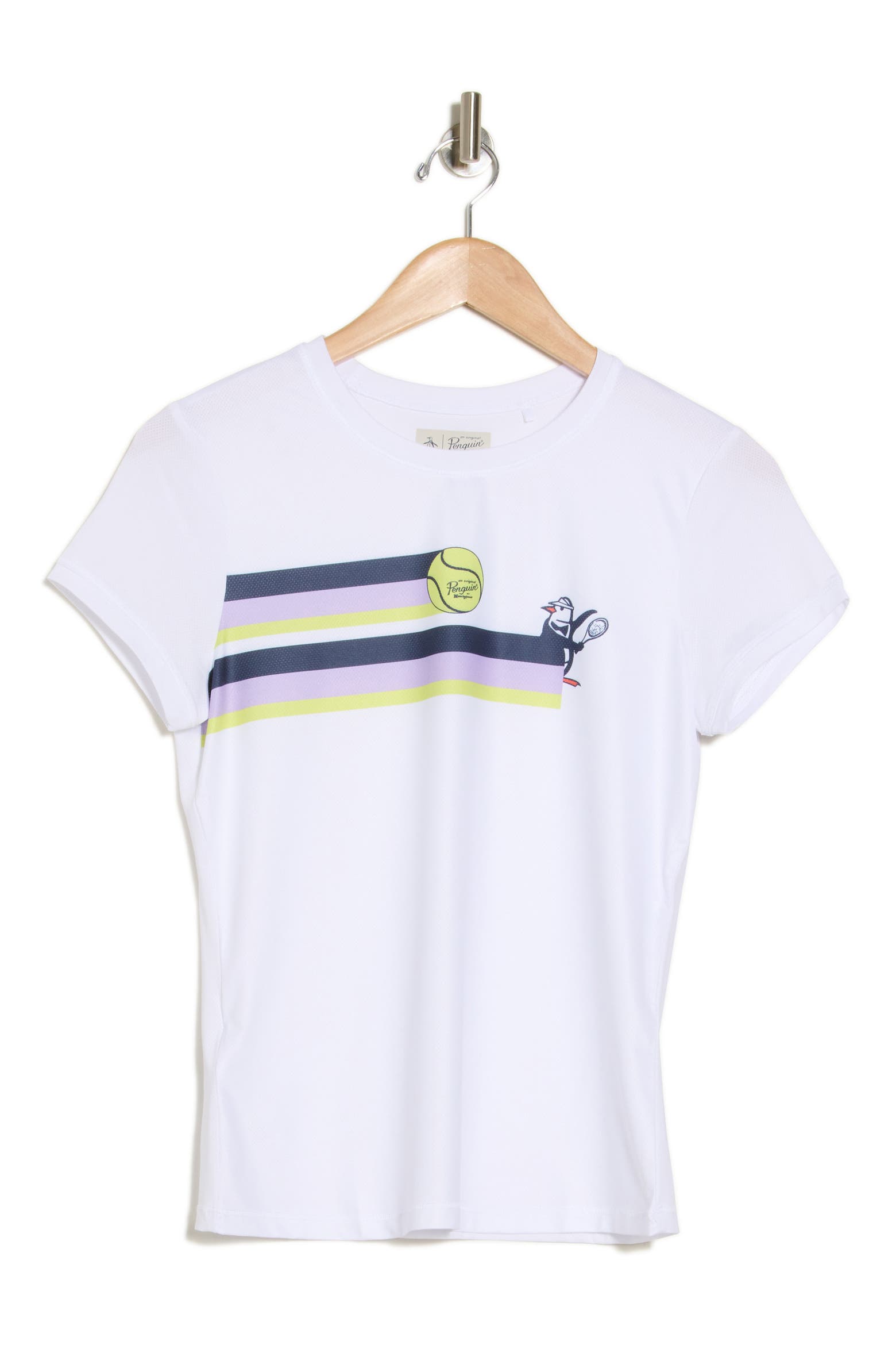 Prind New Racket Original Penguin Tennis Racket Pete Graphic Print T-Shirt (Women ...