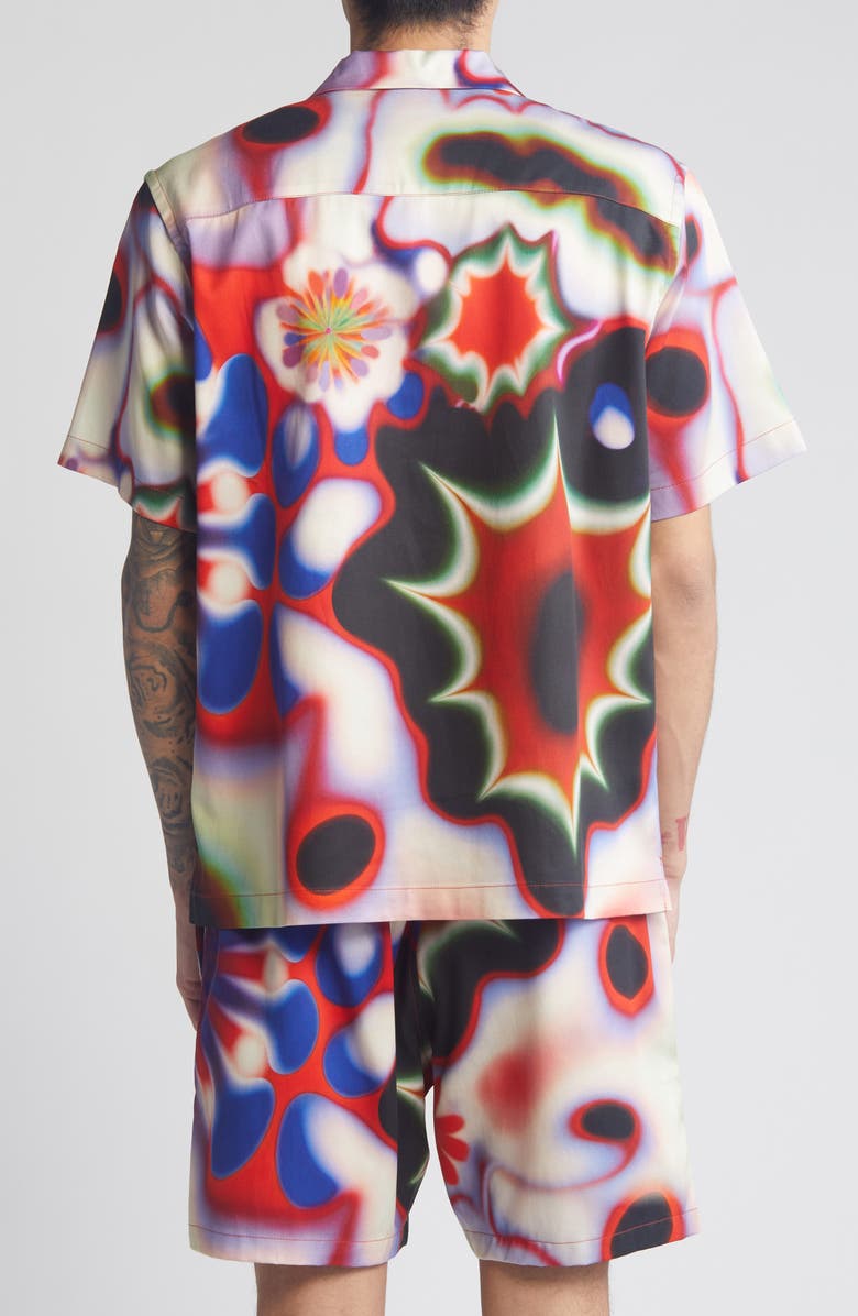 Saturdays NYC Canty Shawnax Abstract Floral Camp Shirt, Alternate, color, 