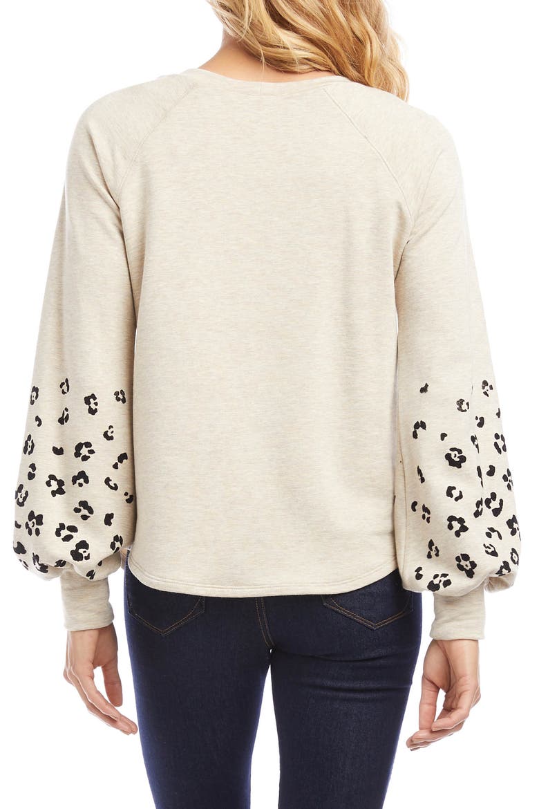 Cheetah Sleeve Sweatshirt, Alternate, color, OAT