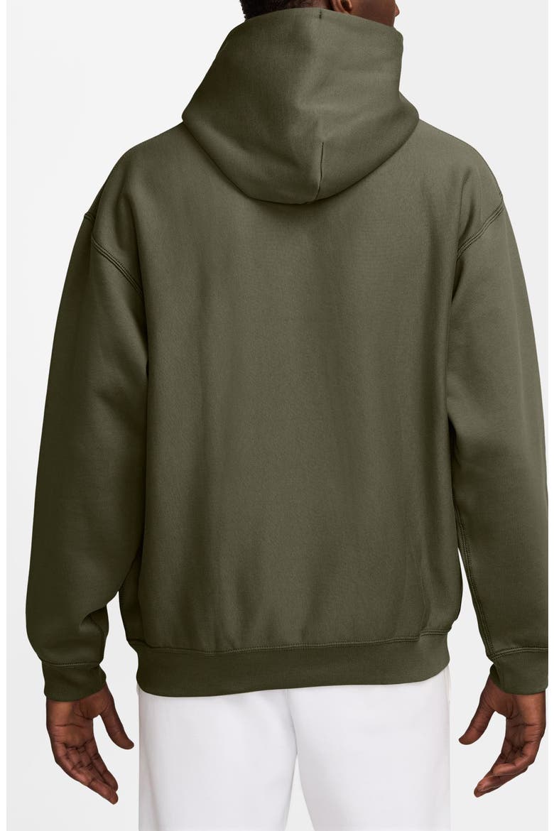 Fleece Hoodie, Alternate, color, 222 MEDIUM OLIVE/MEDIUM OLIVE/WHITE