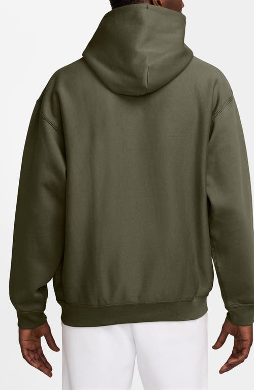 Nike Solo Swoosh Hoodie Full Zip In Green