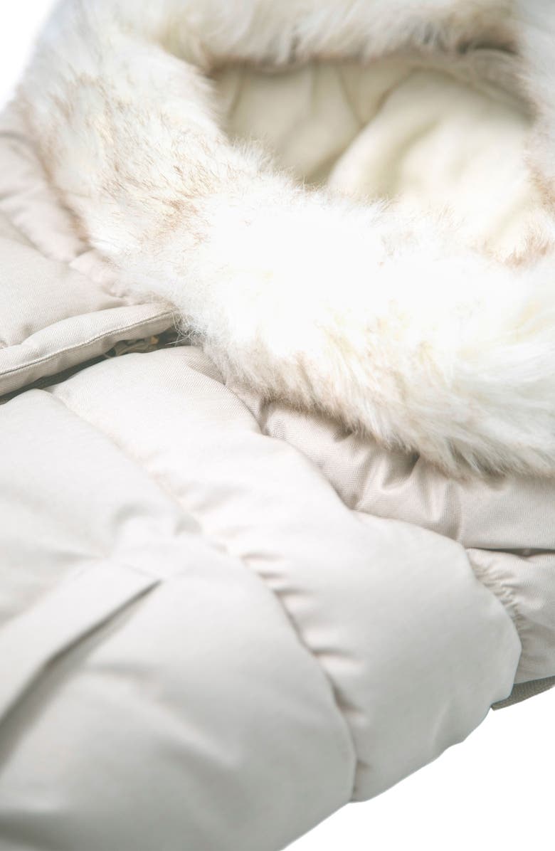 7 A.M. Enfant Blanket '212 evolution<sup>®</sup>' Extendable Stroller & Car Seat Footmuff with Faux Fur Trim, Alternate, color, Beige Heather White Fur