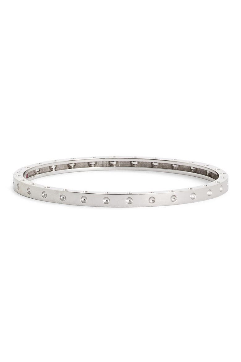 'Symphony - Pois Moi' Ruby Bangle, Main, color, WHITE GOLD