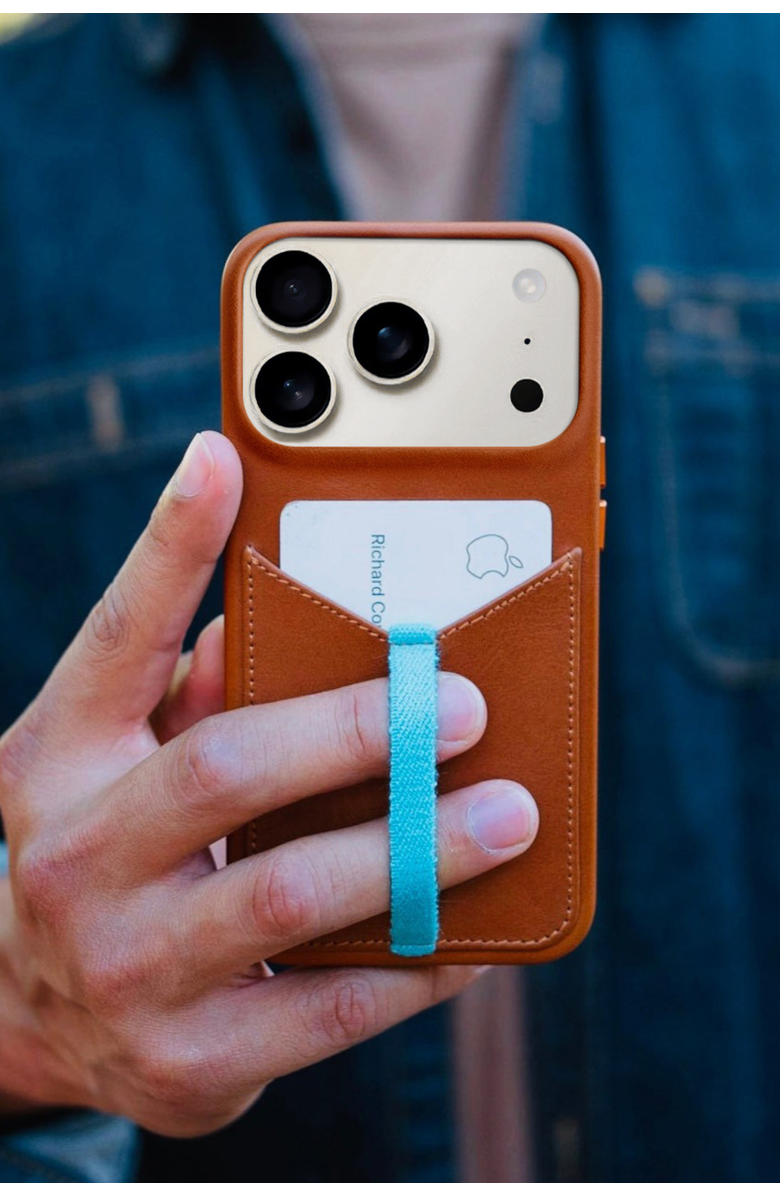 Bluebonnet Leather iPhone 17 Pro Max Wallet Case, Alternate, color, Saddle Tan