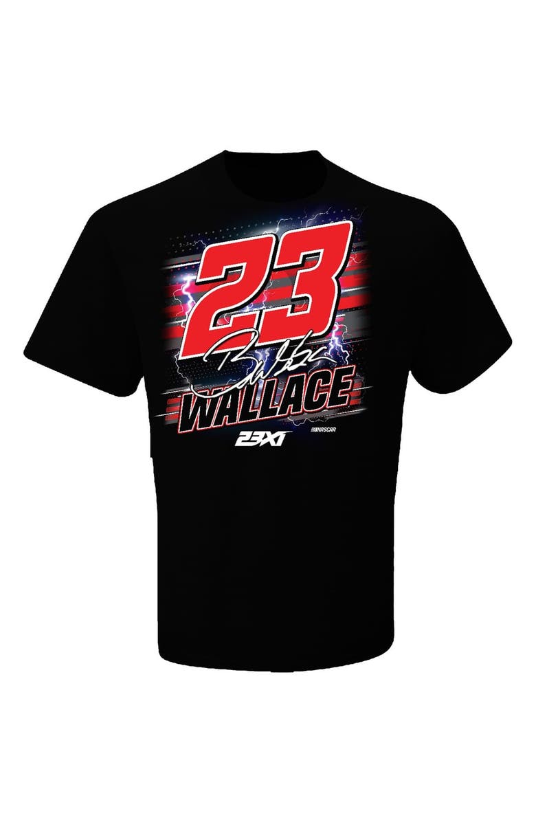 CHECKERED FLAG Men's Checkered Flag Sports Black Bubba Wallace Name & Number T-Shirt, Alternate, color, Black
