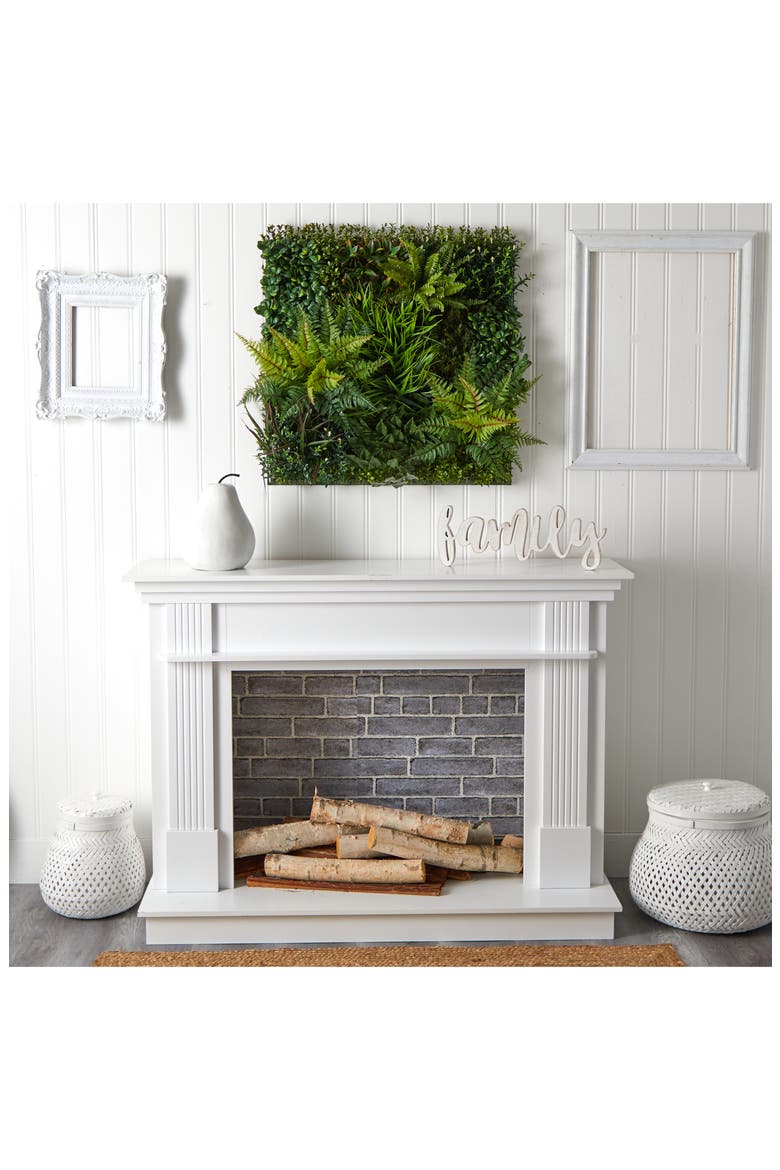 Artificial Foliage Wall Panel, Alternate, color, GREEN