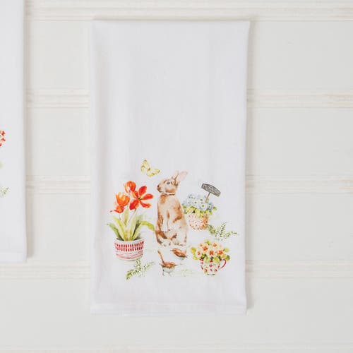 C & F Home C&f Home Little Garden Rabbit Bunny Kitchen And Bathroom Graphic Print Hand Towel In Multi