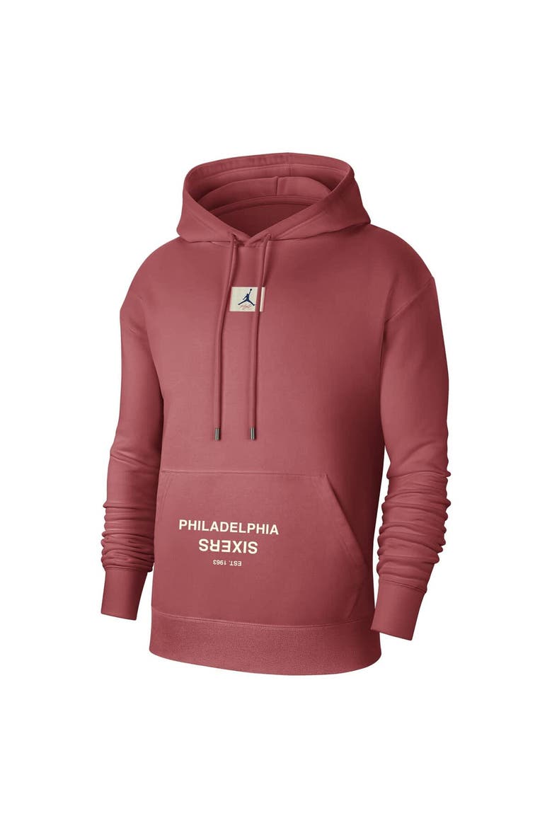 Men's Jordan Brand Red Philadelphia 76ers Courtside Statement Edition Pullover Hoodie, Alternate, color, Red