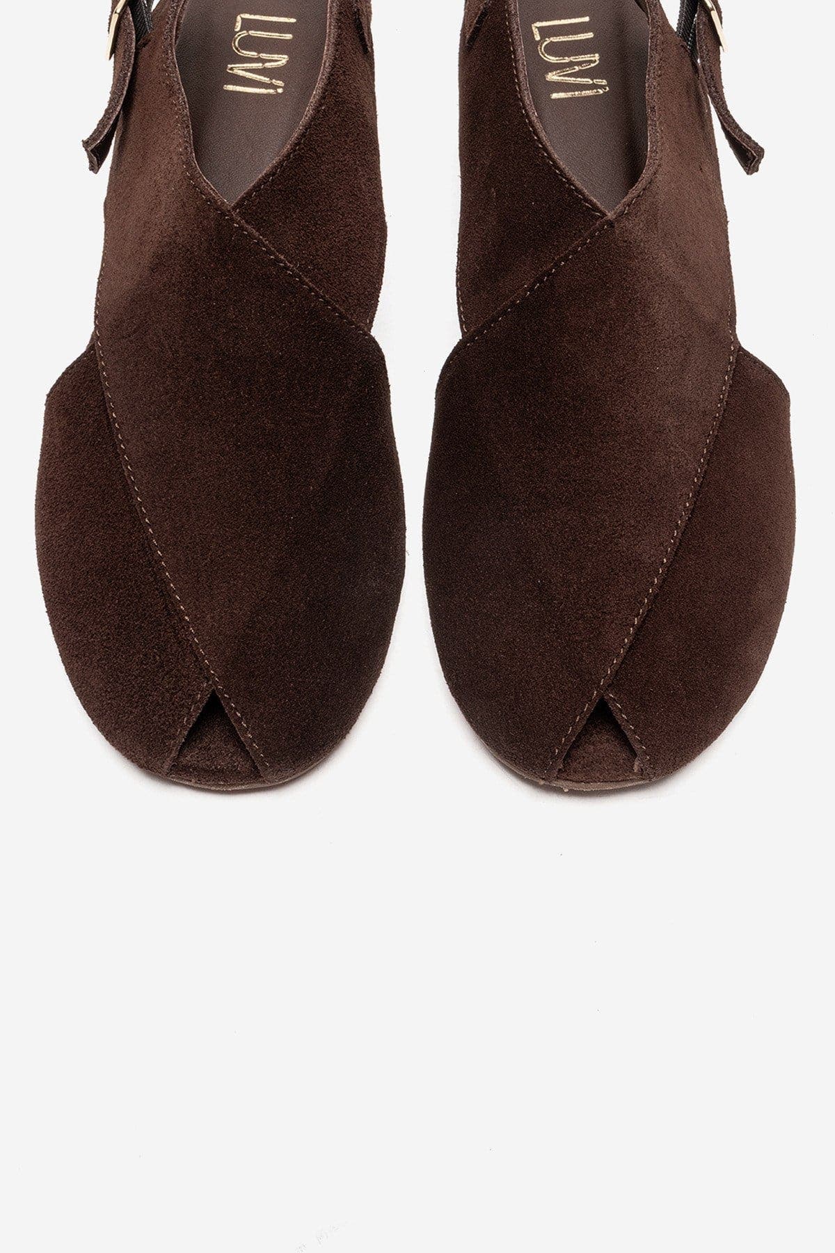 Forever & Always Shoes Monaro Leather Sandal, Alternate, color, Brown Suede