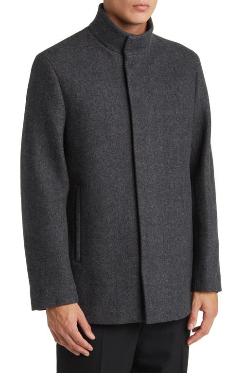 Theory Clarence Herringbone Wool Blend Jacket In Black