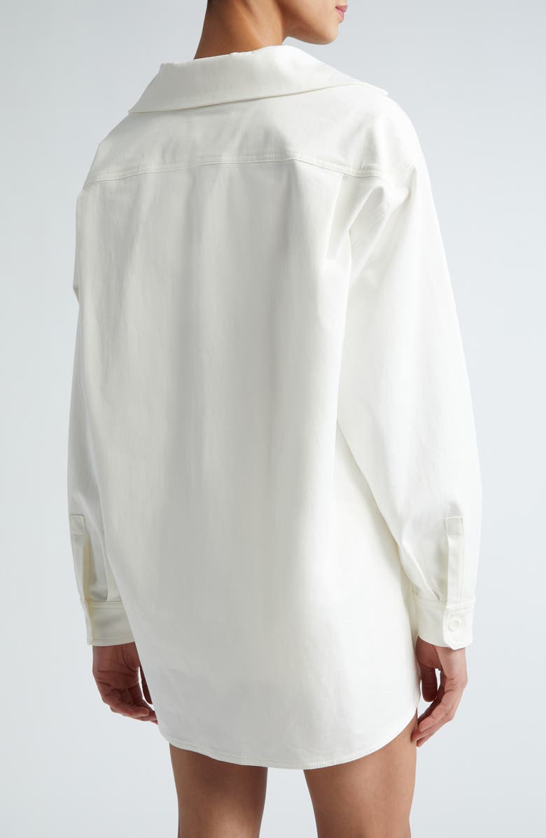 Max Mara Matassa Stretch Cotton Top, Alternate, color, White