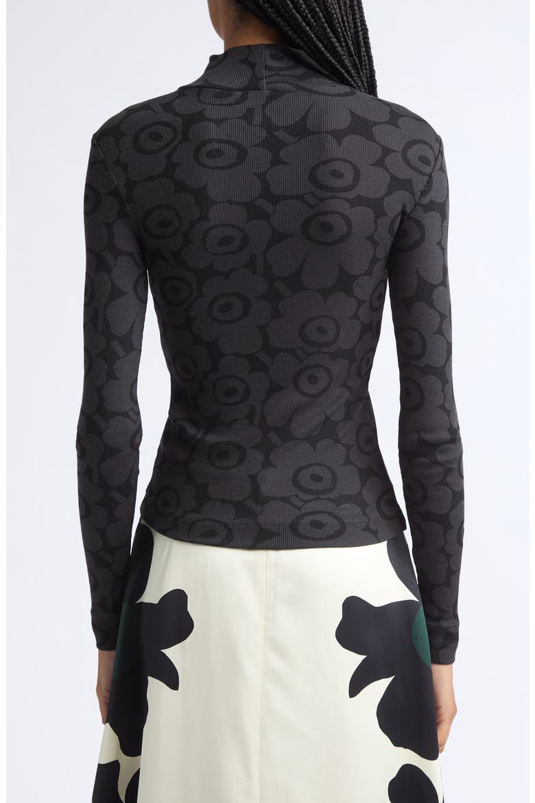 Unikko Vilpotus Wool Turtleneck Top, Alternate, color, BLACK