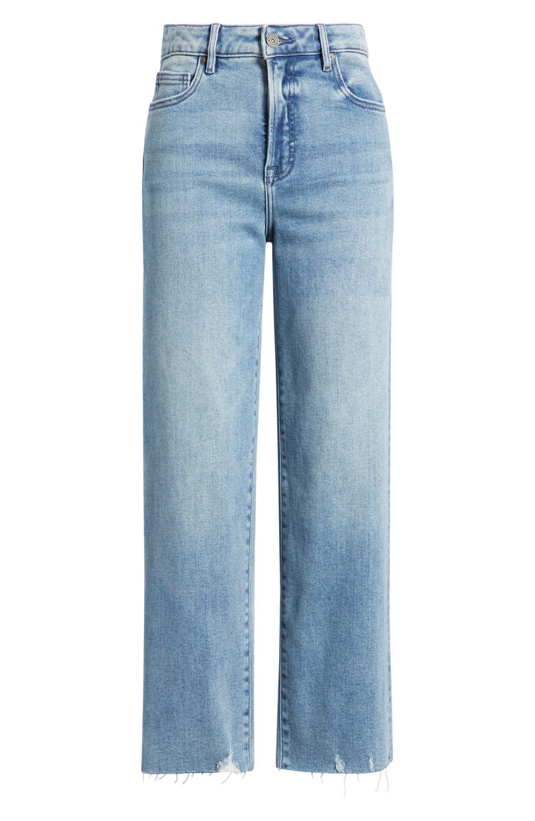 HIDDEN JEANS Raw Hem High Waist Ankle Straight Leg Jeans, Alternate, color, Med.wash