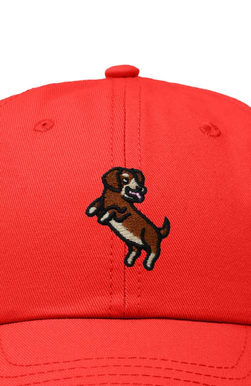 DALIX DALIX DACHSHUND EMBROIDERED DAD CAP 