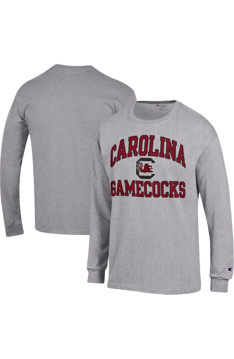 Champion Men's Champion Heather Gray South Carolina Gamecocks High Motor Long Sleeve T-Shirt, Alternate, color, 