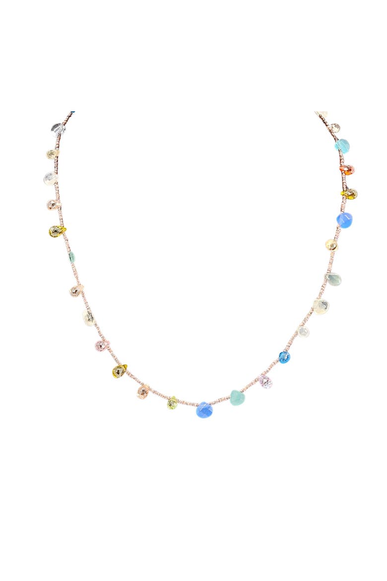 Multi Colored Gemstone Necklace, Main, color, multicolor