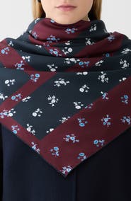 Lafayette 148 New York Floral Silk Scarf