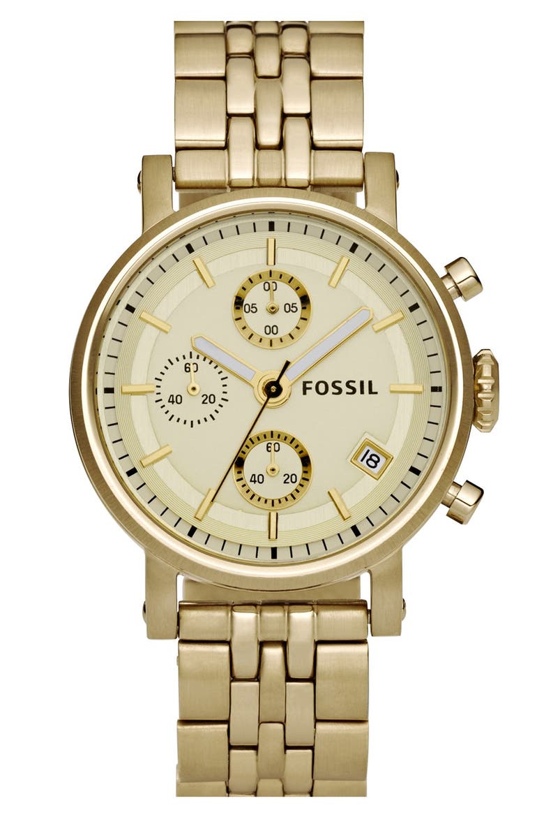 'Original Boyfriend' Chronograph Bracelet Watch, 38mm, Main, color, GOLD