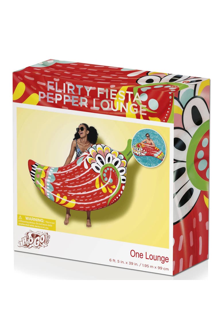 Inflatable Flirty Fiesta Pepper Pool Water Beach Float, Alternate, color, Multicolored
