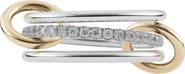 Spinelli Kilcollin Sonny SG Gris Diamond Linked Sterling Silver & 18K Gold Ring