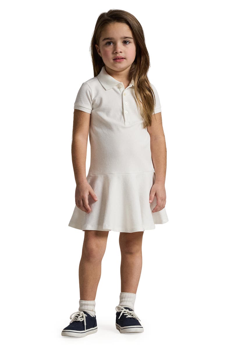 Polo Ralph Lauren Kids' Cotton Piqué Polo Dress, Alternate, color, White