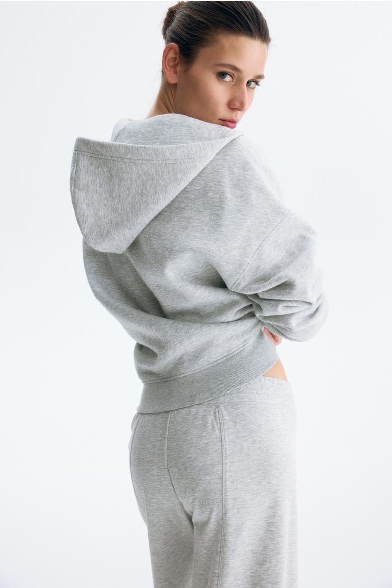 Zip-through Hoodie, Alternate, color, Light gray melange