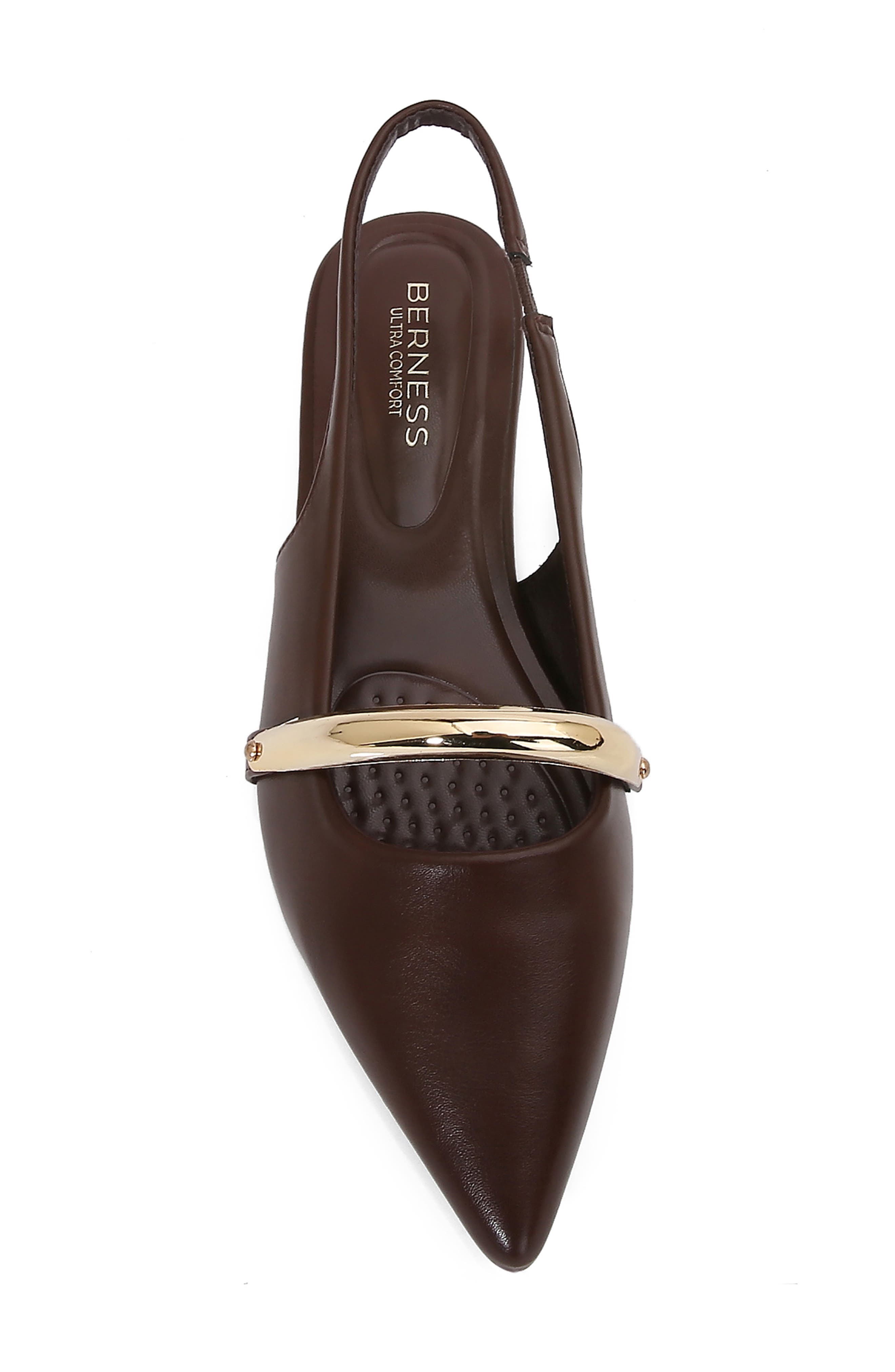 Reina Slingback Flat, Alternate, color, BROWN