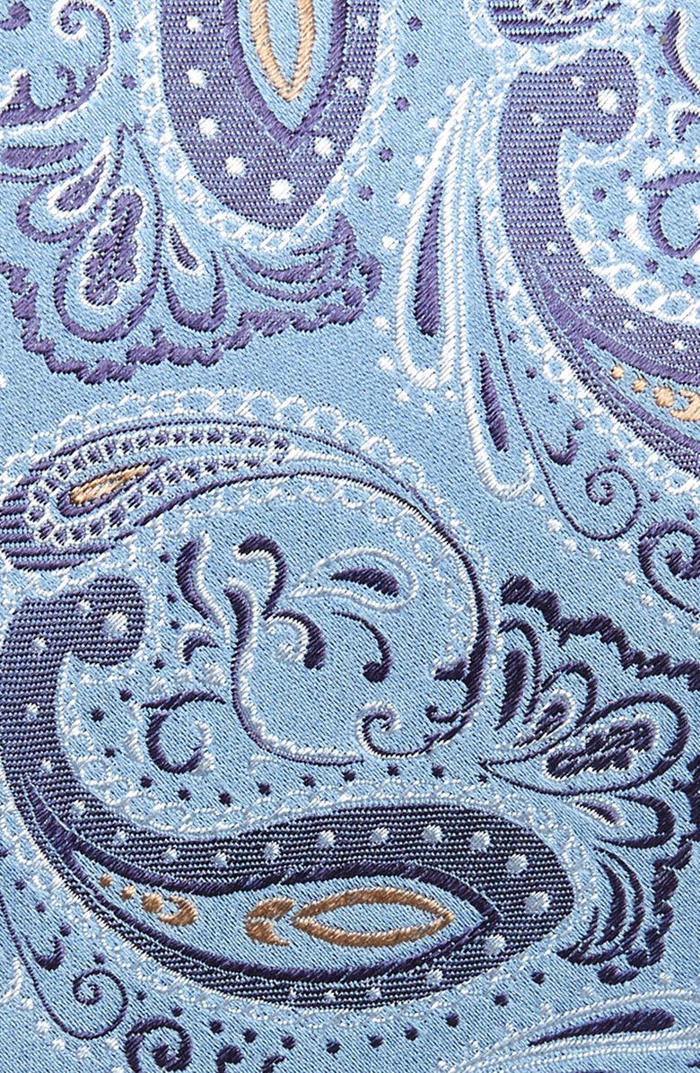Eton Paisley Silk Tie, Alternate, color, Blue