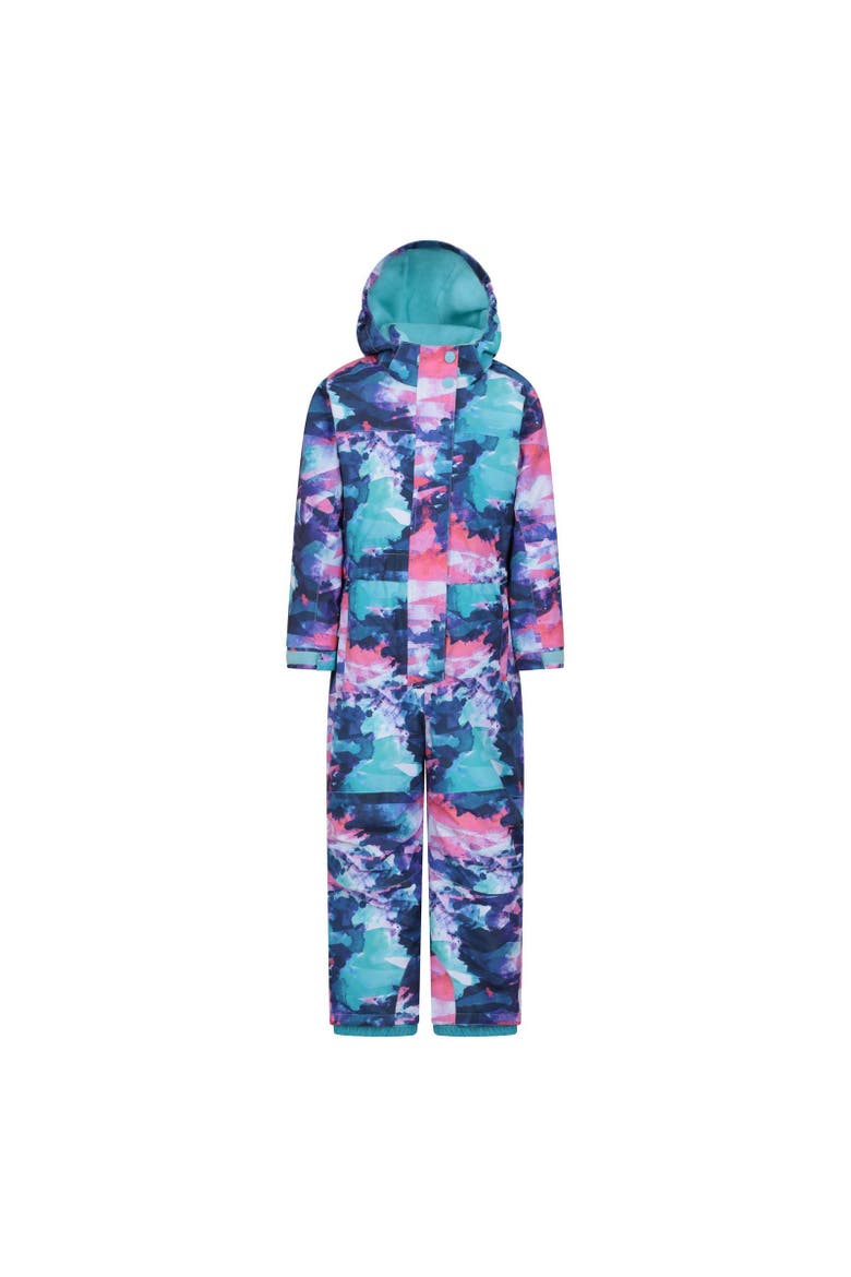 Childrens/Kids Cloud Print Waterproof All In One Snowsuit, Main, color, Light Purple