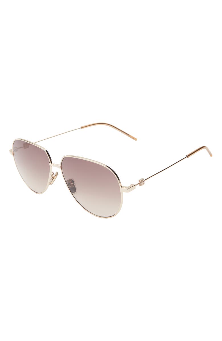 Givenchy GV Speed Gradient Pilot Sunglasses, Alternate, color, Gold / Gradient Brown