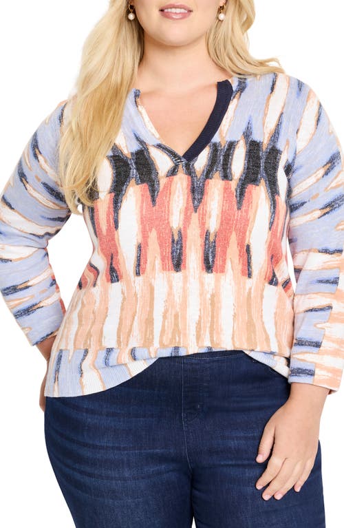Nic + Zoe Nic+zoe Cotton Blend Slub Sweater In Multi