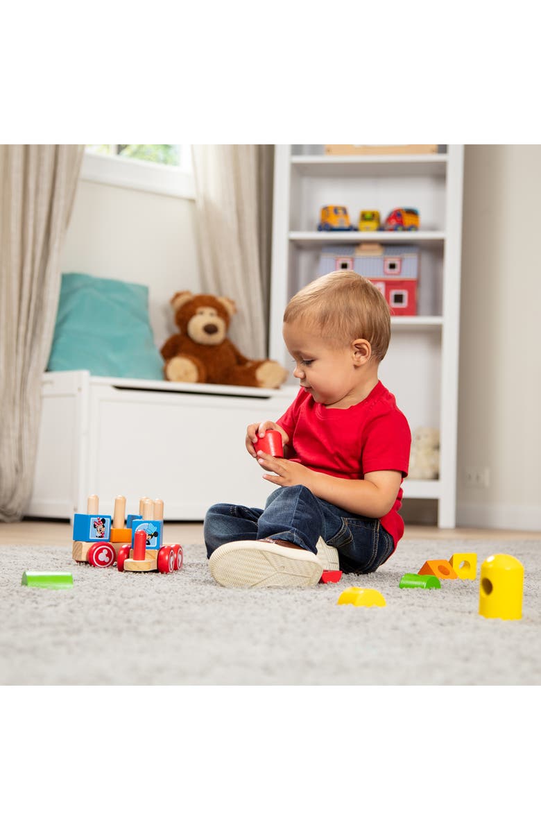 Melissa & Doug Disney's Mickey Mouse & Friends Wooden Stacking Train, Alternate, color, 