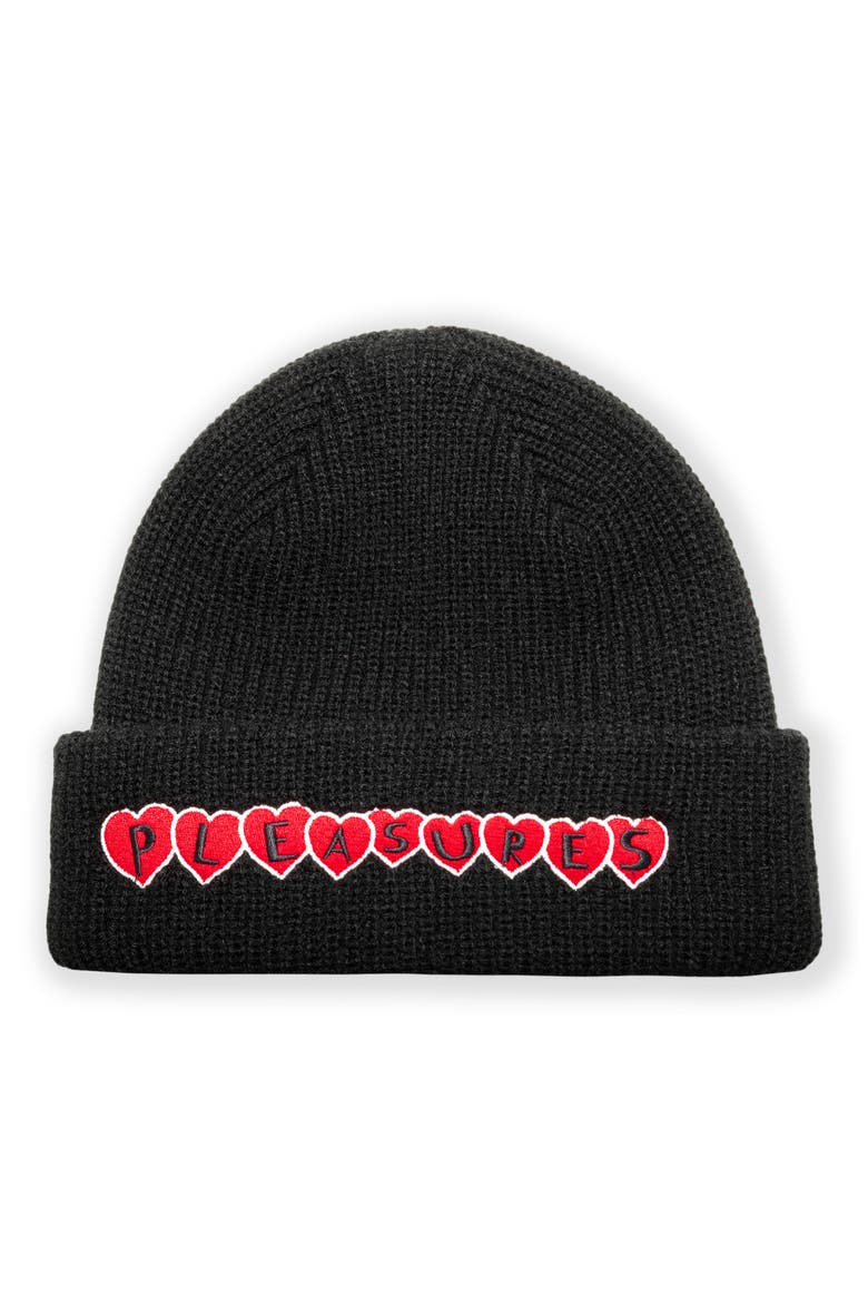 Hearts Beanie, Main, color, BLACK
