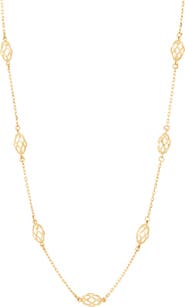 Frankie & Zoe 14K Gold Twisted Station Chain Necklace