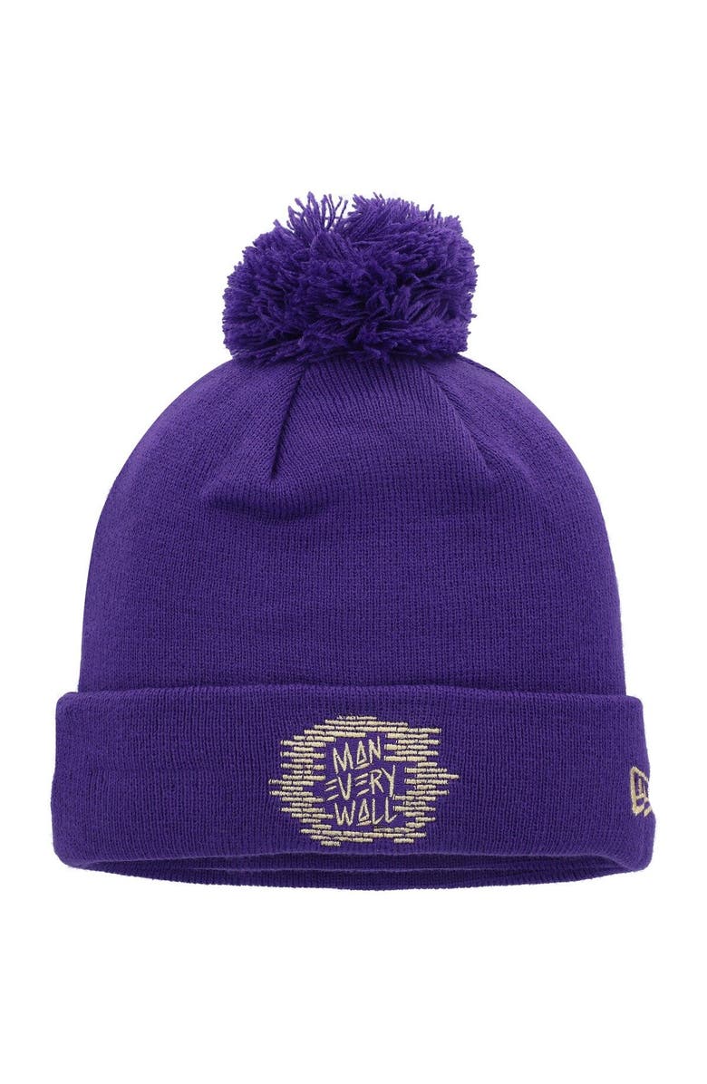 New Era Men's New Era  Purple Orlando City SC Jersey Hook Cuffed Knit Hat with Pom, Main, color, 