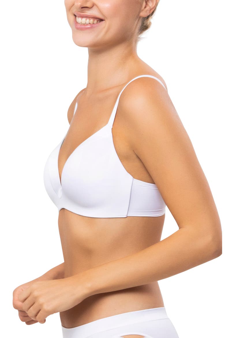 The Satin Grace Bra, Alternate, color, White
