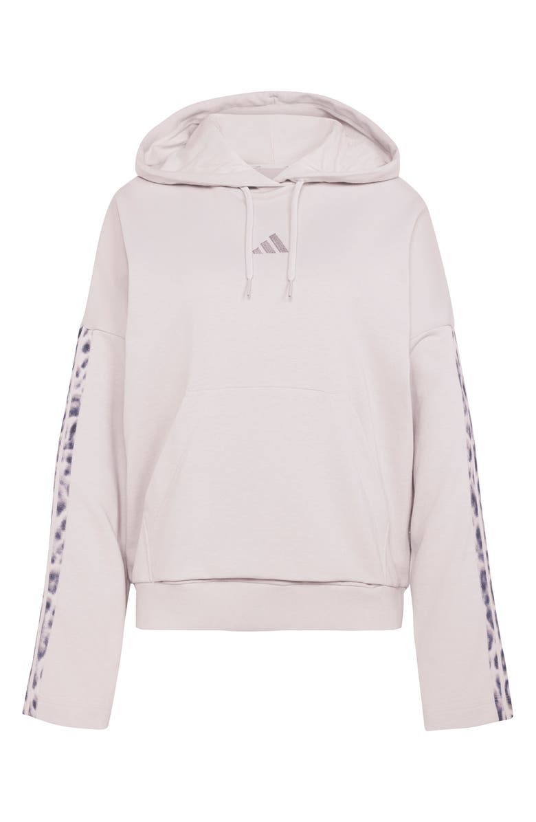 adidas Printed 3-Stripe Hoodie, Alternate, color, Ice Purple/ Multicolor