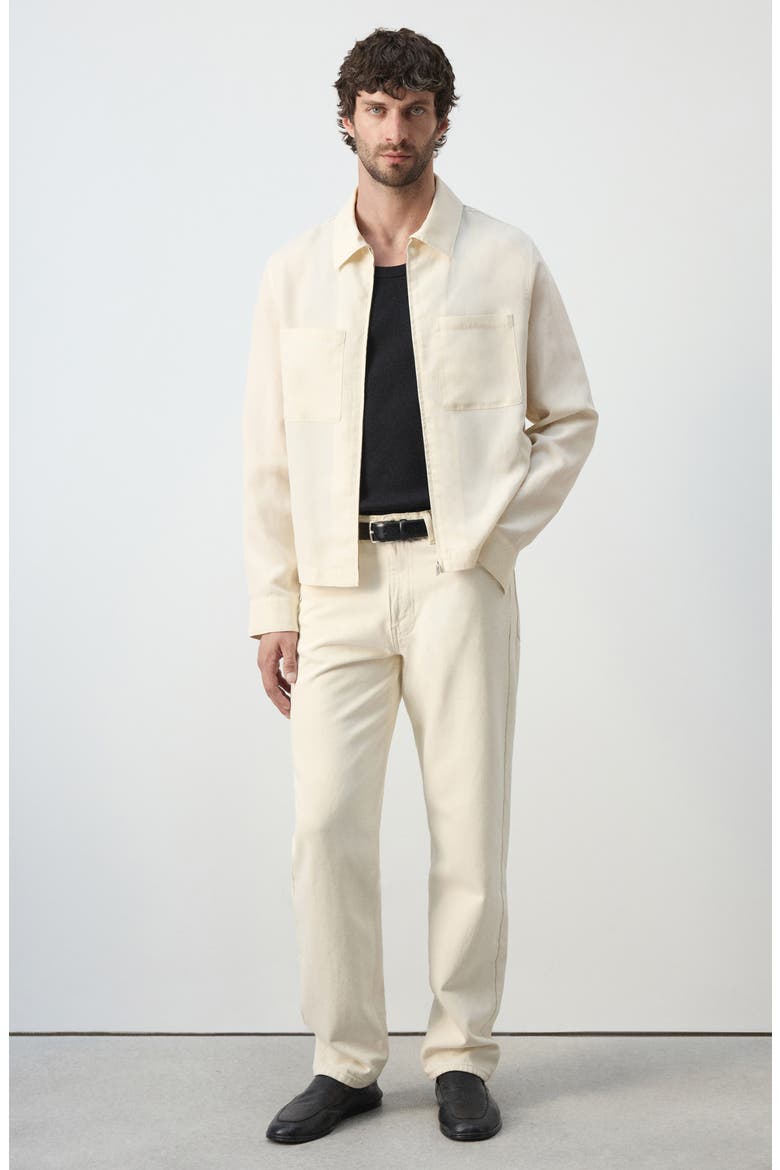 Slim Fit Shirt Jacket, Alternate, color, OFF WHITE