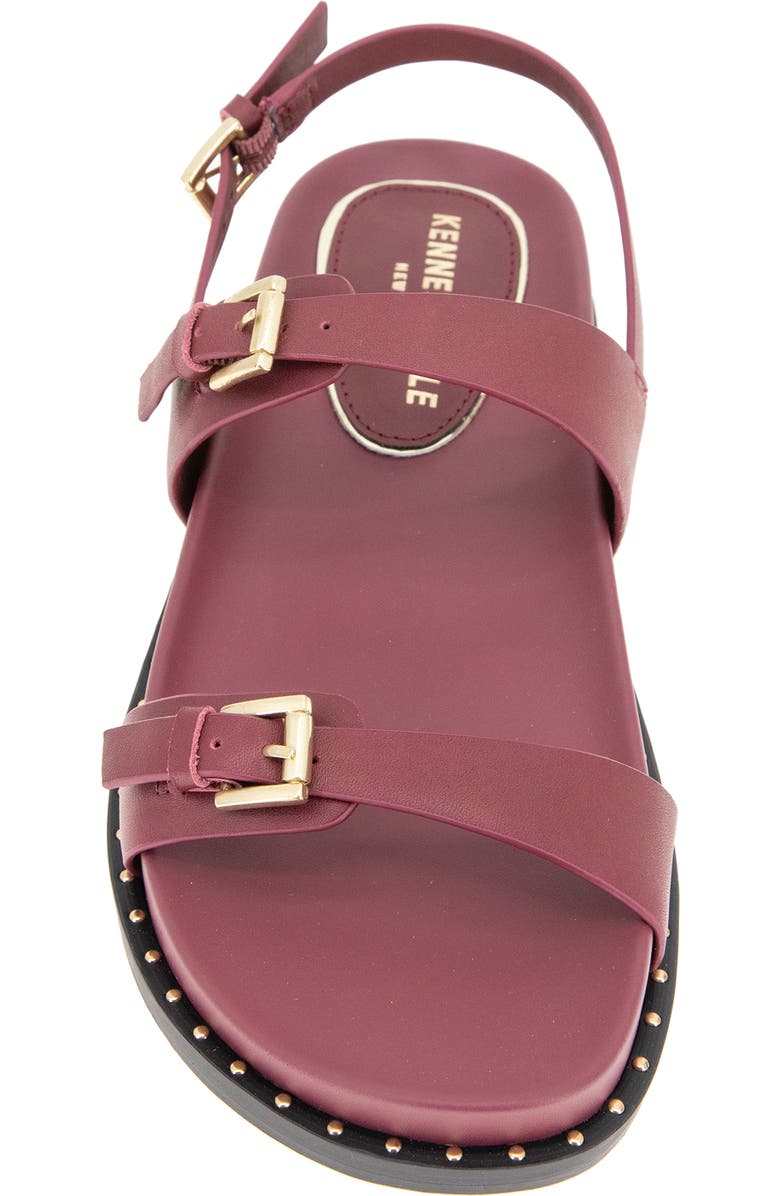 Kenneth Cole Drinity Flat Slingback Sandal, Alternate, color, Dark Red Leather