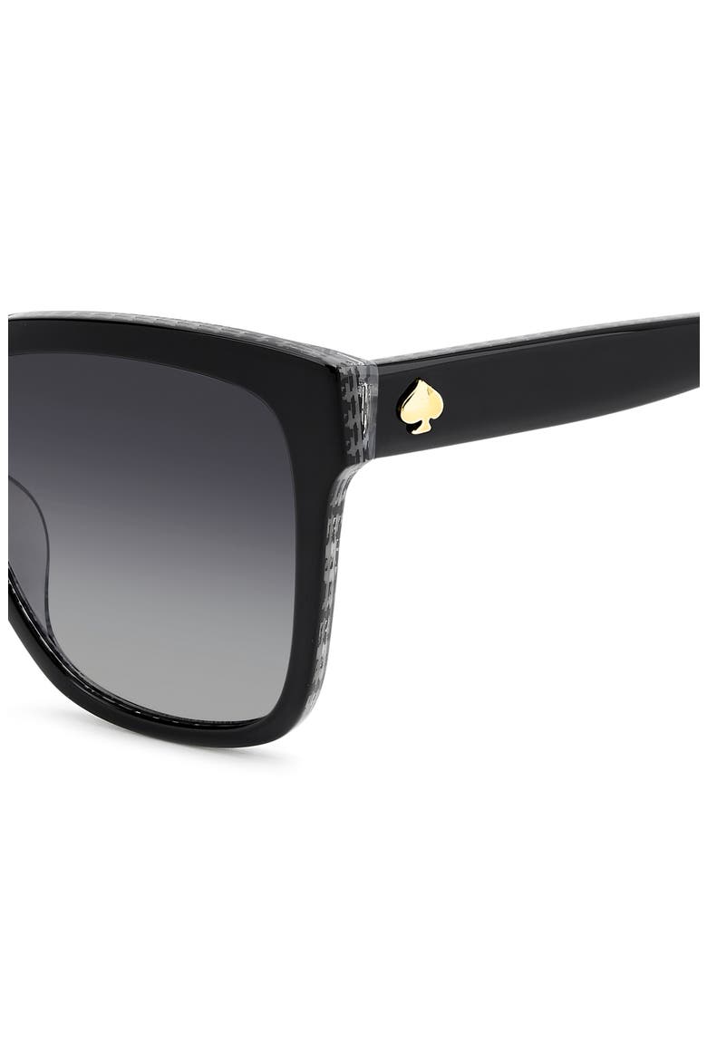 kiya 56mm gradient square sunglasses, Alternate, color, BLACK WHITE/ GREY POLAR