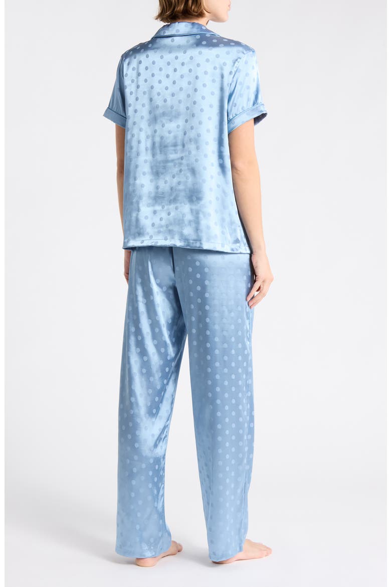 Ginnie Satin Pajamas, Alternate, color, CLASSIC DOT- FADED DENIM