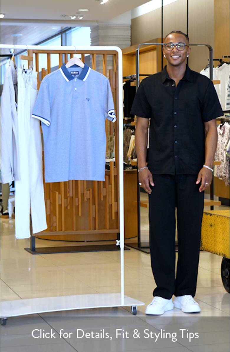 Barnard Contrast Collar Cotton Piqué Polo, sales video thumbnail