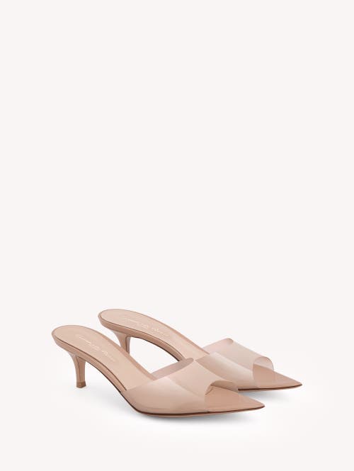 Gianvito Rossi Elle 55 Mules In Metallic