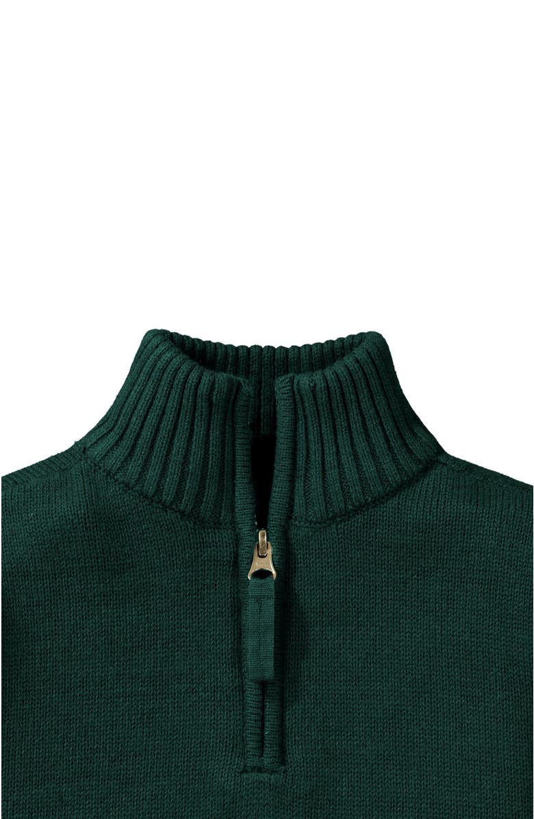 Hope & Henry Boys' Organic Half Zip Pullover Sweater with Elbow Patches, Kids, Alternate, color, 