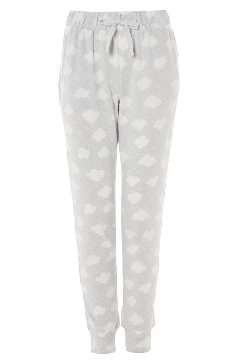 Topshop Cloud Print Jogger Pants, Alternate, color,